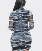 Print Mesh Mini Dress - Body By J'ne