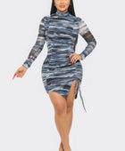 Print Mesh Mini Dress - Body By J'ne