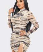 Print Mesh Mini Dress - Body By J'ne