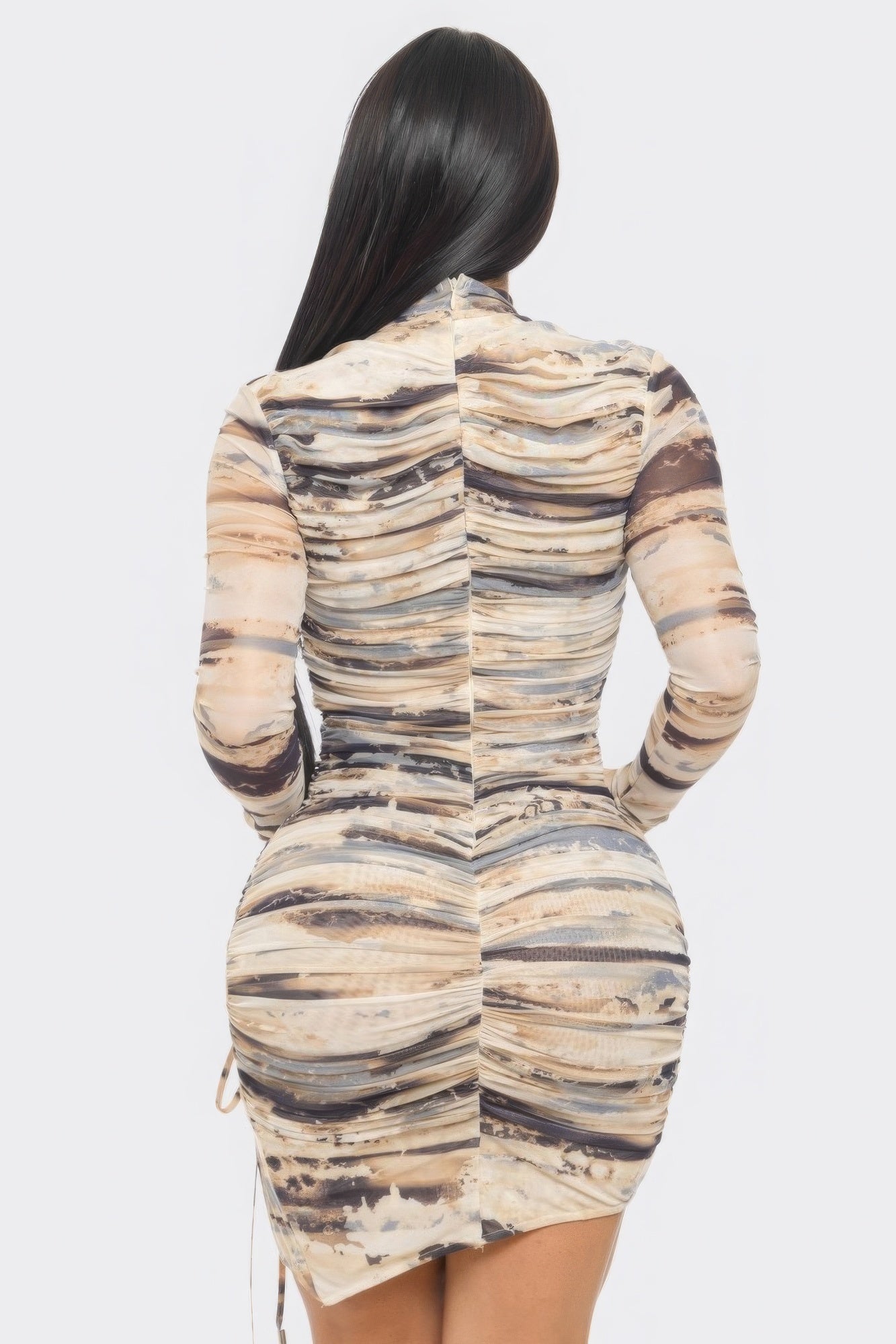 Print Mesh Mini Dress - Body By J'ne