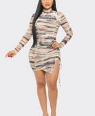 Print Mesh Mini Dress - Body By J'ne