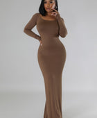 Long Sleeves Stretch Dress - Body By J'ne