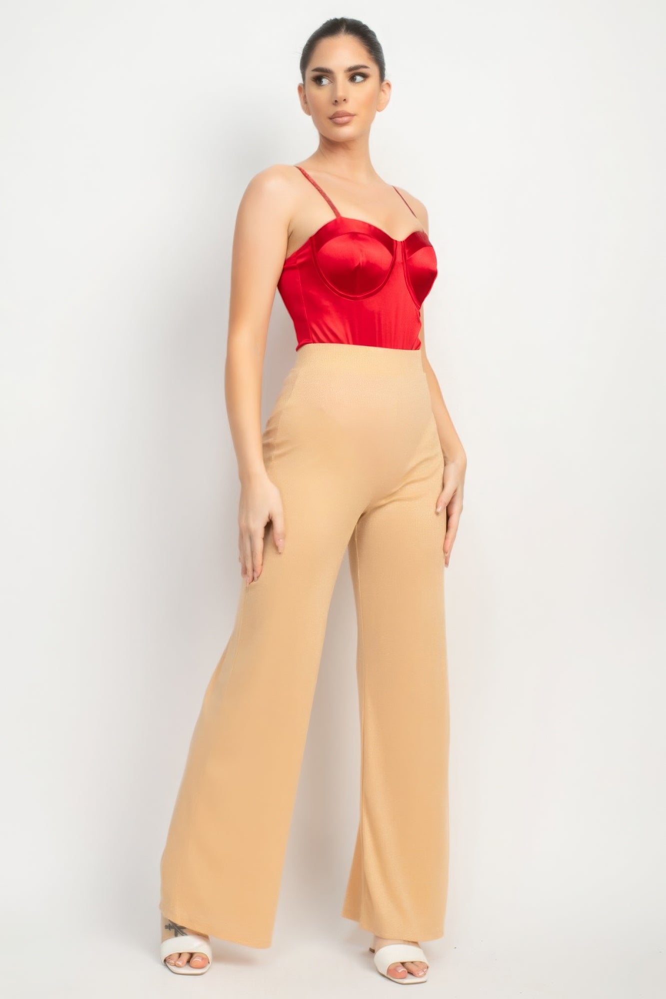 Rhinestone Strap Sweetheart Bodysuit - Body By J'ne