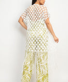 Crocheted Open-front Fringe Kimono - Body By J'ne