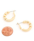 Sodajo Ball Bead Link Gold Dipped Hoop Earring - Body By J'ne