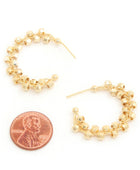 Sodajo Beaded Open Hoop Gold Dipped Earring - Body By J'ne