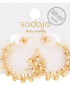 Sodajo Beaded Open Hoop Gold Dipped Earring - Body By J'ne