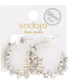 Sodajo Beaded Open Hoop Gold Dipped Earring - Body By J'ne