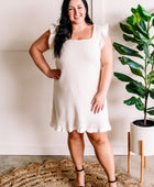 Sweater Knit Dress In Ivory with Back Detail - Body By J'ne