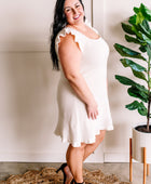 Sweater Knit Dress In Ivory with Back Detail - Body By J'ne