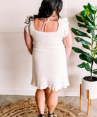 Sweater Knit Dress In Ivory with Back Detail - Body By J'ne