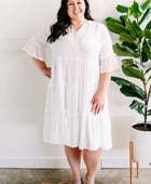 Bohemian Tiered Dress In Natural White - Body By J'ne