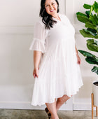 Bohemian Tiered Dress In Natural White - Body By J'ne