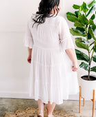 Bohemian Tiered Dress In Natural White - Body By J'ne