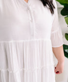 Bohemian Tiered Dress In Natural White - Body By J'ne