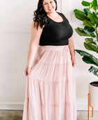 Tiered Boho Skirt In Whimsical Blush - Body By J'ne