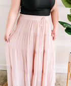 Tiered Boho Skirt In Whimsical Blush - Body By J'ne