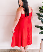 Tie Front Dress In Lipstick Red - Body By J'ne