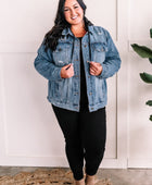 Denim Jacket With Black Detachable Hood - Body By J'ne