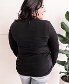 Collared Long Sleeve Top In Black - Body By J'ne