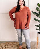 Soft Touch V Neck Top In Amber Glow 11.22 - Body By J'ne