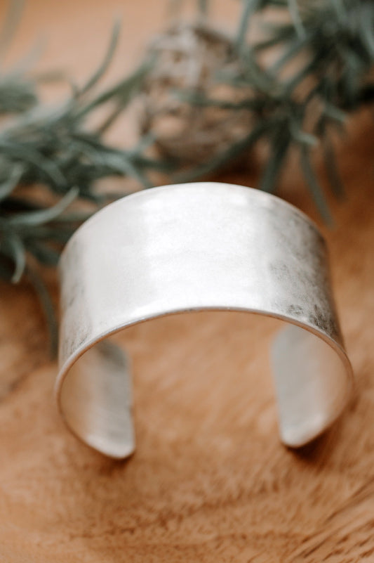 Wide Cuff In Worn Sliver - Body By J'ne