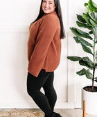 Knit Sweater With Zipper Sleeve Detail In Rustic Fall - Body By J'ne