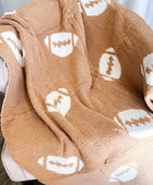 Brown Football Luxury Blanket - Body By J'ne