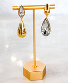 Natural Elements Gold Teardrop Stone Earrings - Body By J'ne