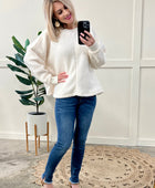 Cozy Soft Teddy Pullover In Ivory - Body By J'ne