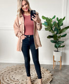 Sleeveless Ruffle Bodysuit In Dusty Mauve - Body By J'ne