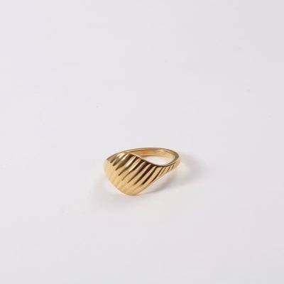 Natural Elements Twill Line Gold Ring - Body By J'ne