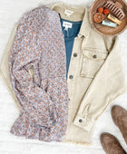 Smocked Babydoll Blouse In Ditsy Floral - Body By J'ne