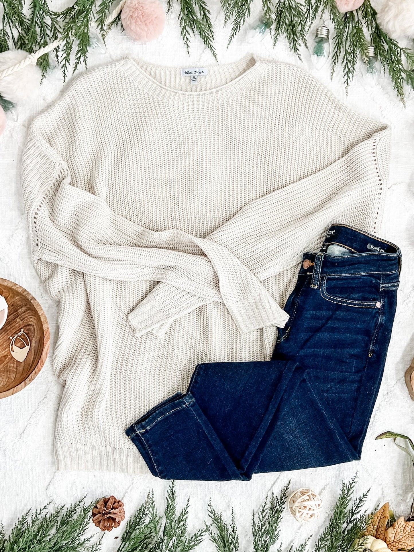 Oversized Knit Dolman Sweater In Smokey Cream - Body By J'ne