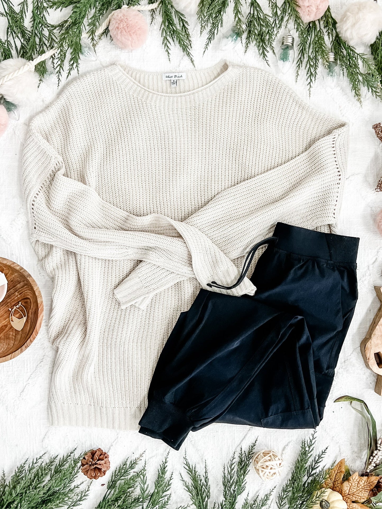 Oversized Knit Dolman Sweater In Smokey Cream - Body By J'ne