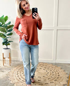 Soft Touch V Neck Top In Amber Glow 11.22 - Body By J'ne