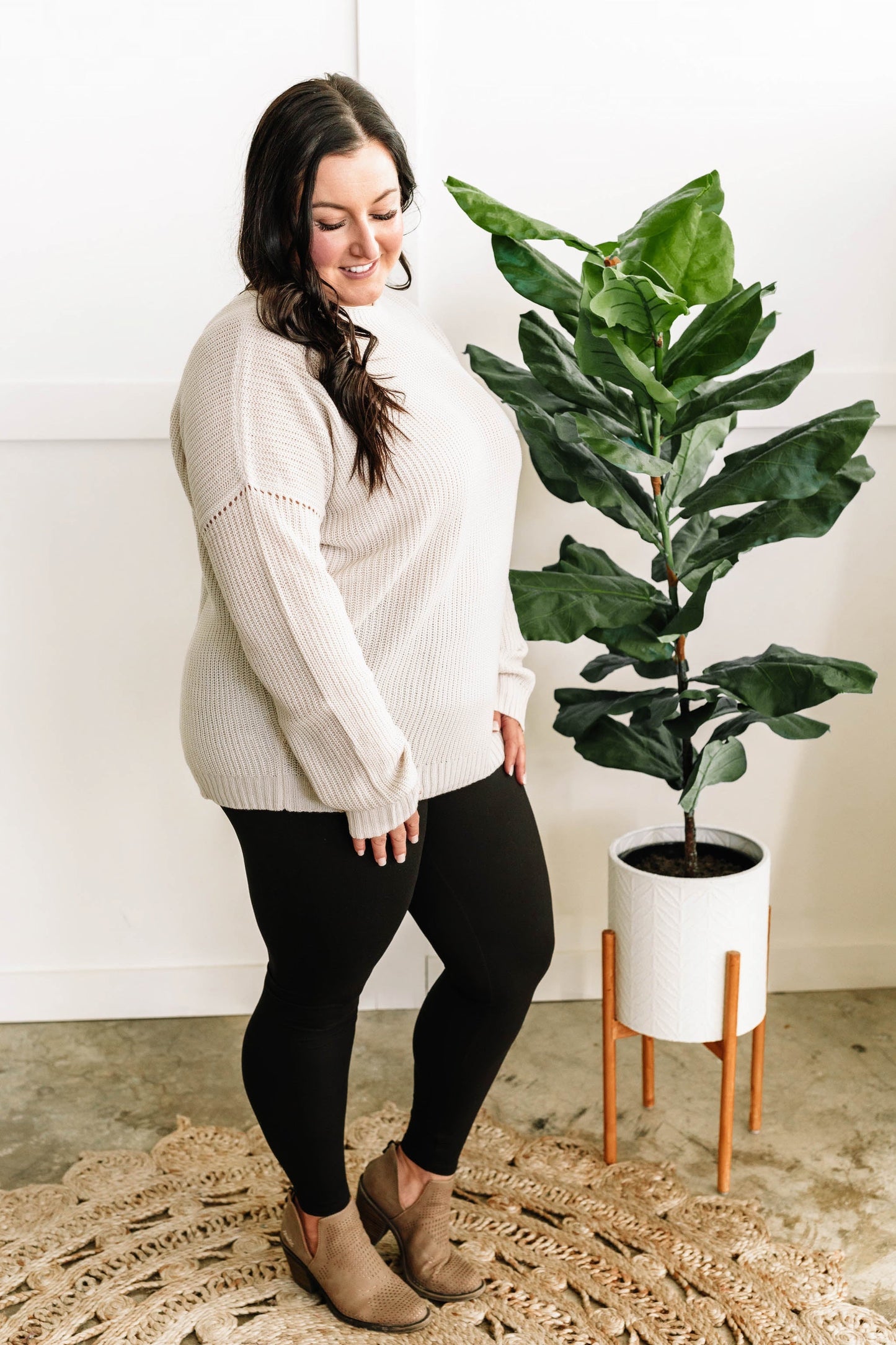 Oversized Knit Dolman Sweater In Smokey Cream - Body By J'ne