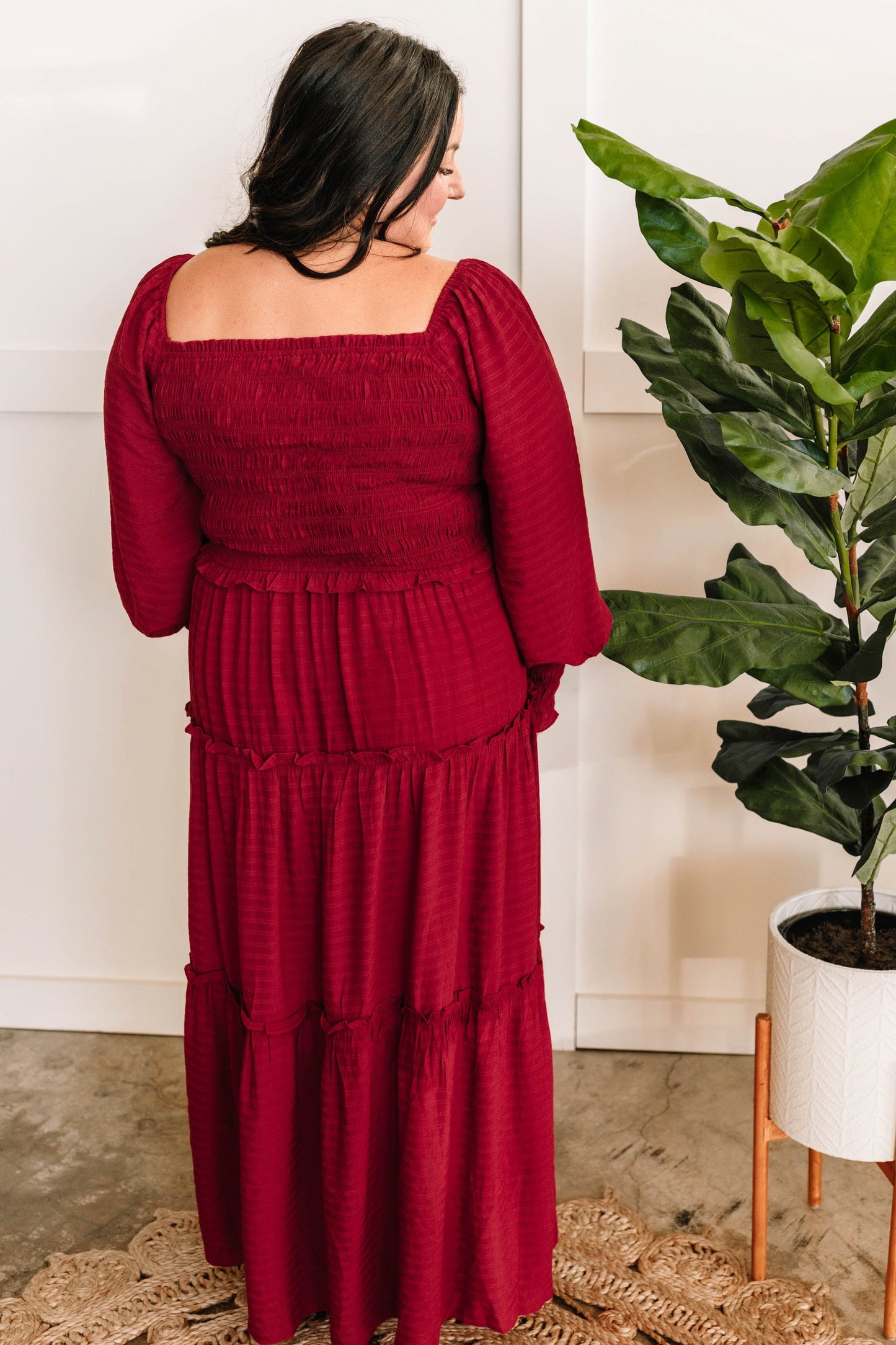 Tiered Maxi Dress With Smocking Detail In Holly - Body By J'ne