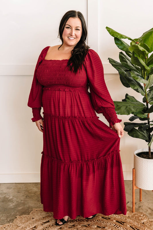 Tiered Maxi Dress With Smocking Detail In Holly - Body By J'ne