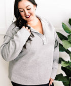 Ultra Soft Collared Pullover In Heathered Grey - Body By J'ne