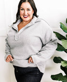 Ultra Soft Collared Pullover In Heathered Grey - Body By J'ne