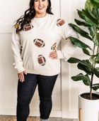 Pullover Sweatshirt In Football Sequins - Body By J'ne