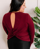 Twist Back Top In Crimson - Body By J'ne