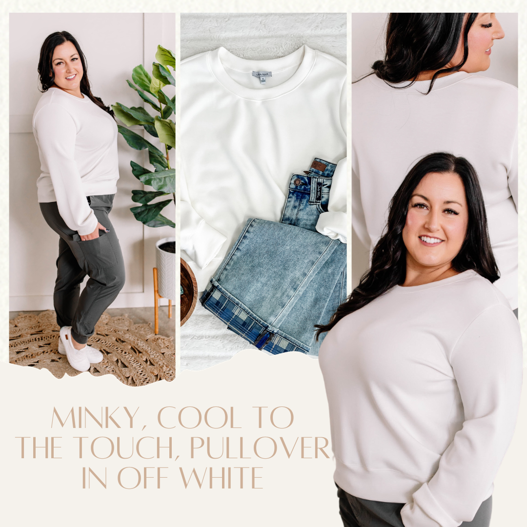 Minky, Cool To The Touch, Pullover In Off White - Body By J'ne