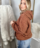 Anytime, Anywhere Quilted Hoodie, Caramel - Body By J'ne