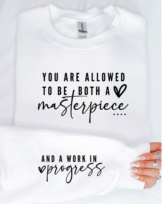 YOU ARE A MASTERPIECE POSITIVE VIBES SWEATSHIRT - Body By J'ne