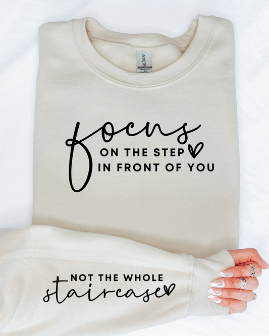 FOCUS ON THE STEP POSITIVE VIBES SWEATSHIRT - Body By J'ne