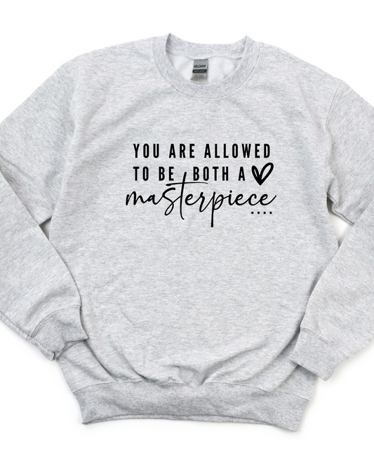 YOU ARE A MASTERPIECE POSITIVE VIBES SWEATSHIRT - Body By J'ne