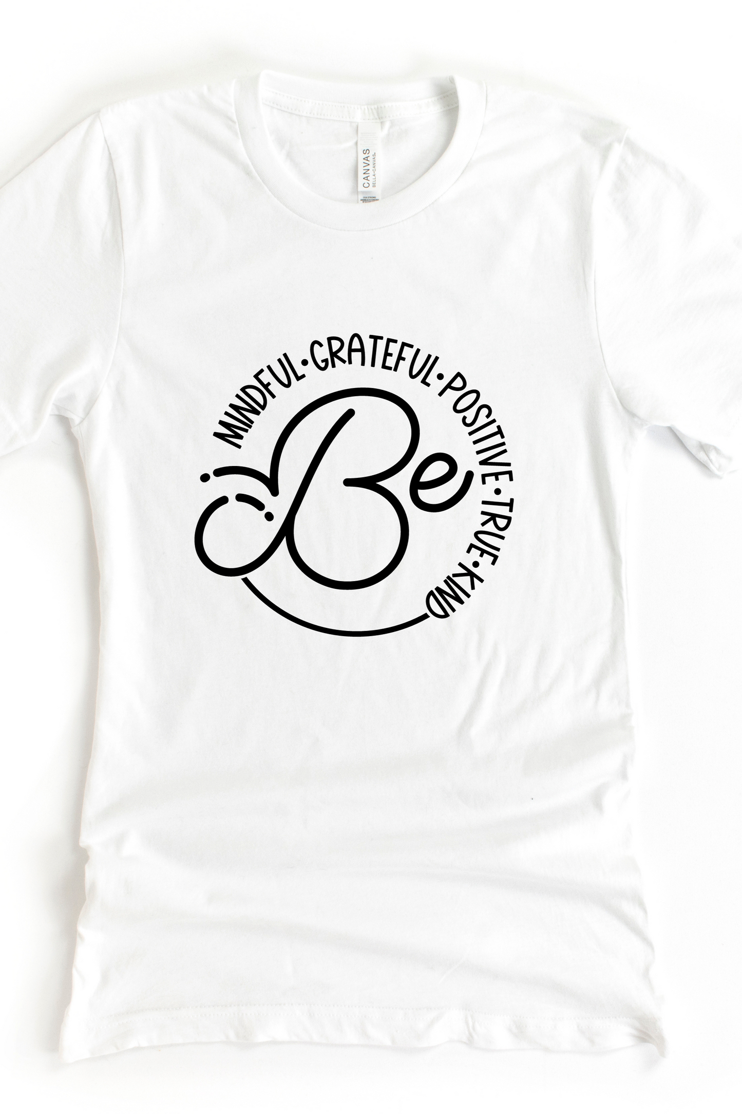 BE KIND POSITIVES VIBES TEE(BELLA CANVAS) - Body By J'ne