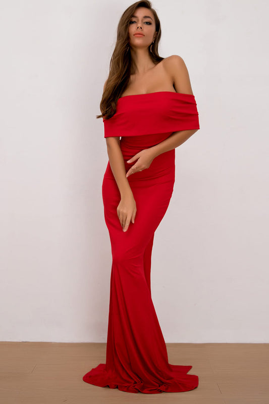 Off-Shoulder Floor Length Dress - Body By J'ne